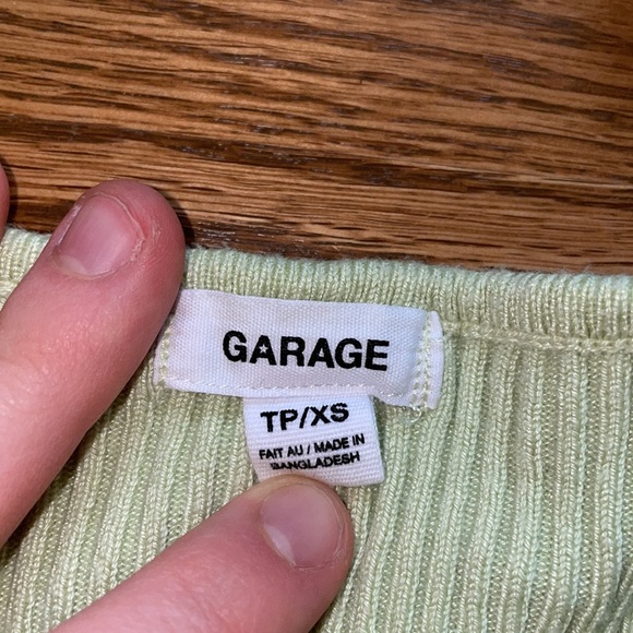 Garage pastel green cropped tank - Picture 2 of 2